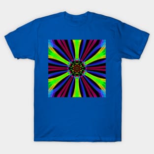 Neon Rainbow - Cosmic Flower T-Shirt